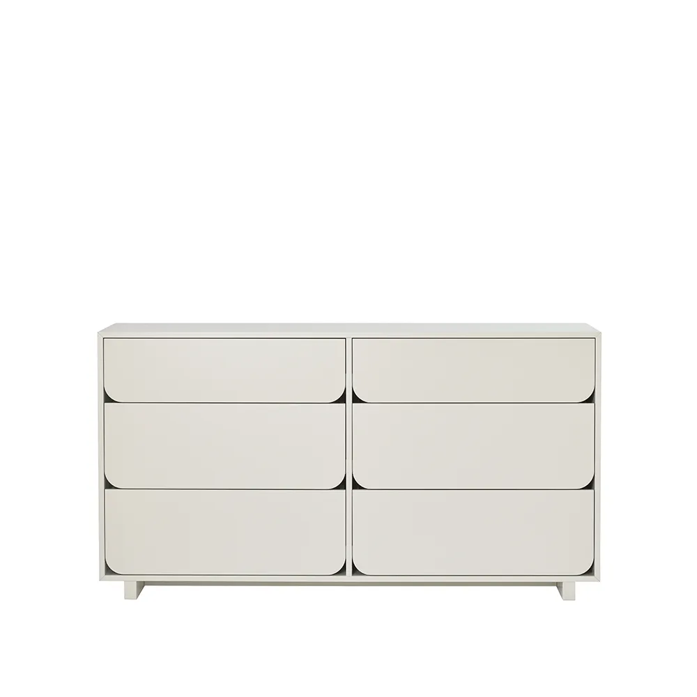 Vidja dubbel byrå, sand, 6 lådor 1898