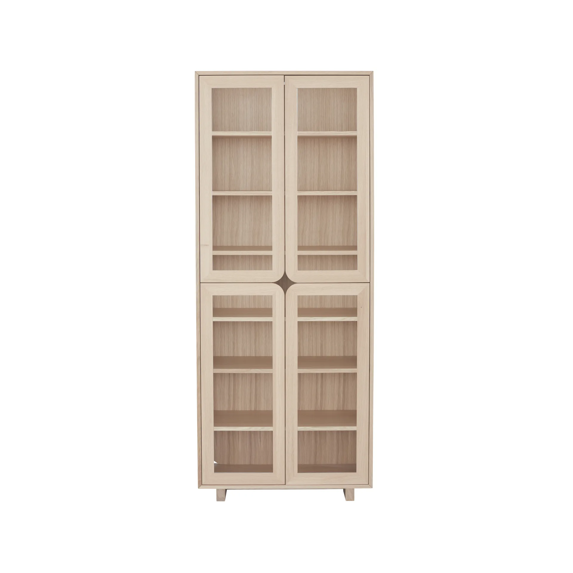 Vidja högt vitrinskåp, Vitpigmenterad ek 1898