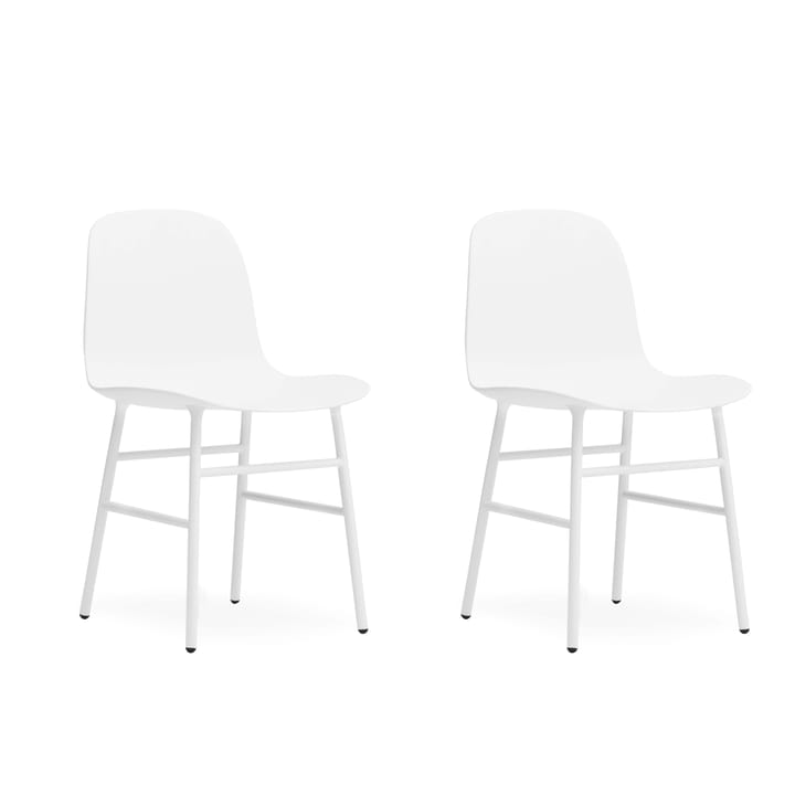 Form Chair stol metallben 2-pack - vit - Normann Copenhagen