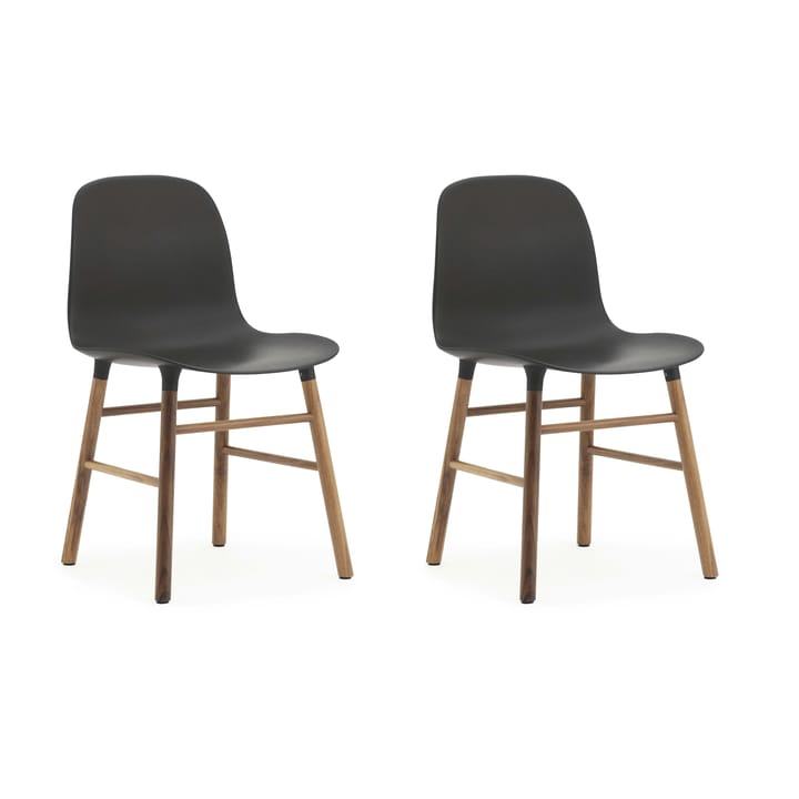 Form Chair stol valnötsben 2-pack - svart-valnöt - Normann Copenhagen
