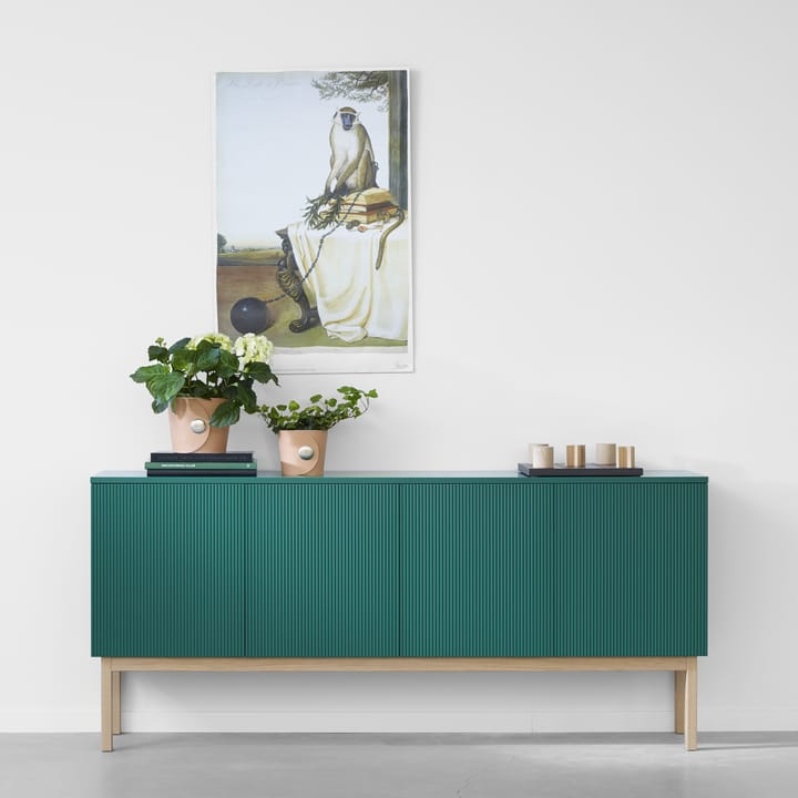 Beam sideboard, ljusgrå, sockel i vitoljad ek A2