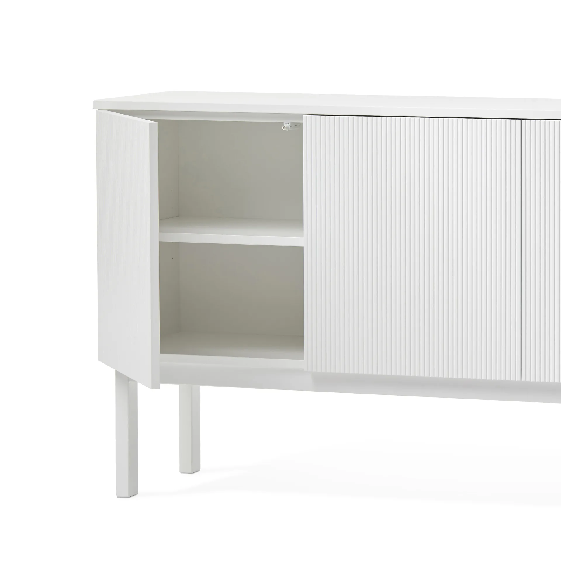 Beam sideboard, ljusgrå, stativ i oljad ek A2