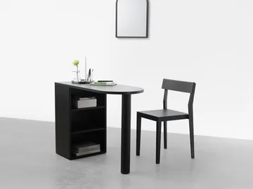 Hub skrivbord - Svartbetsad ek, 100x73x43 cm - A2