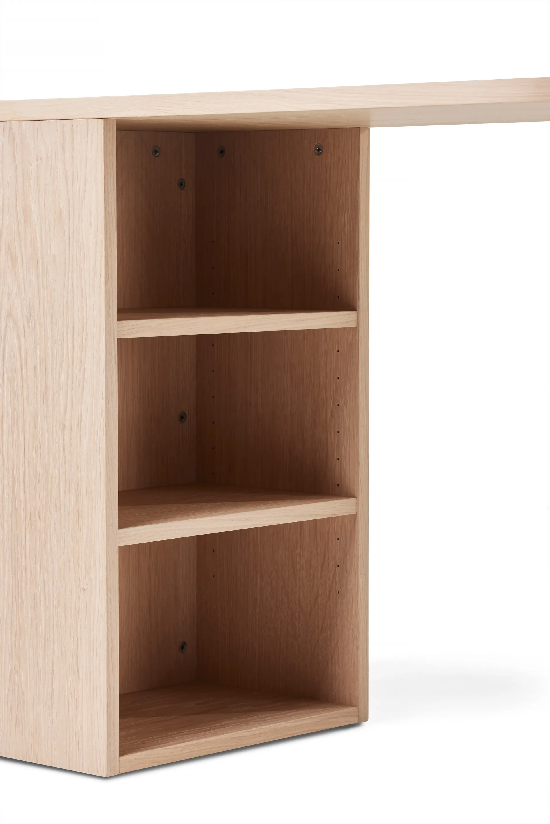 Hub skrivbord, Vitoljad ek, 100x73x43 cm A2