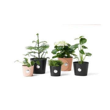 Hug kruka - Tärnsjö läder svart, Ø12x14 cm - A2