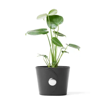 Hug kruka - Tärnsjö läder svart, Ø18x15 cm - A2