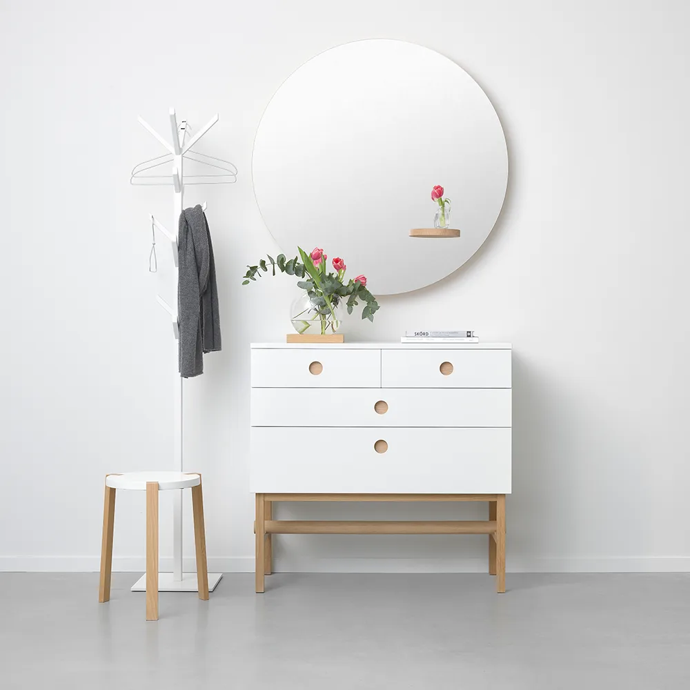 Keep byrå, vit, oljat ekstativ A2