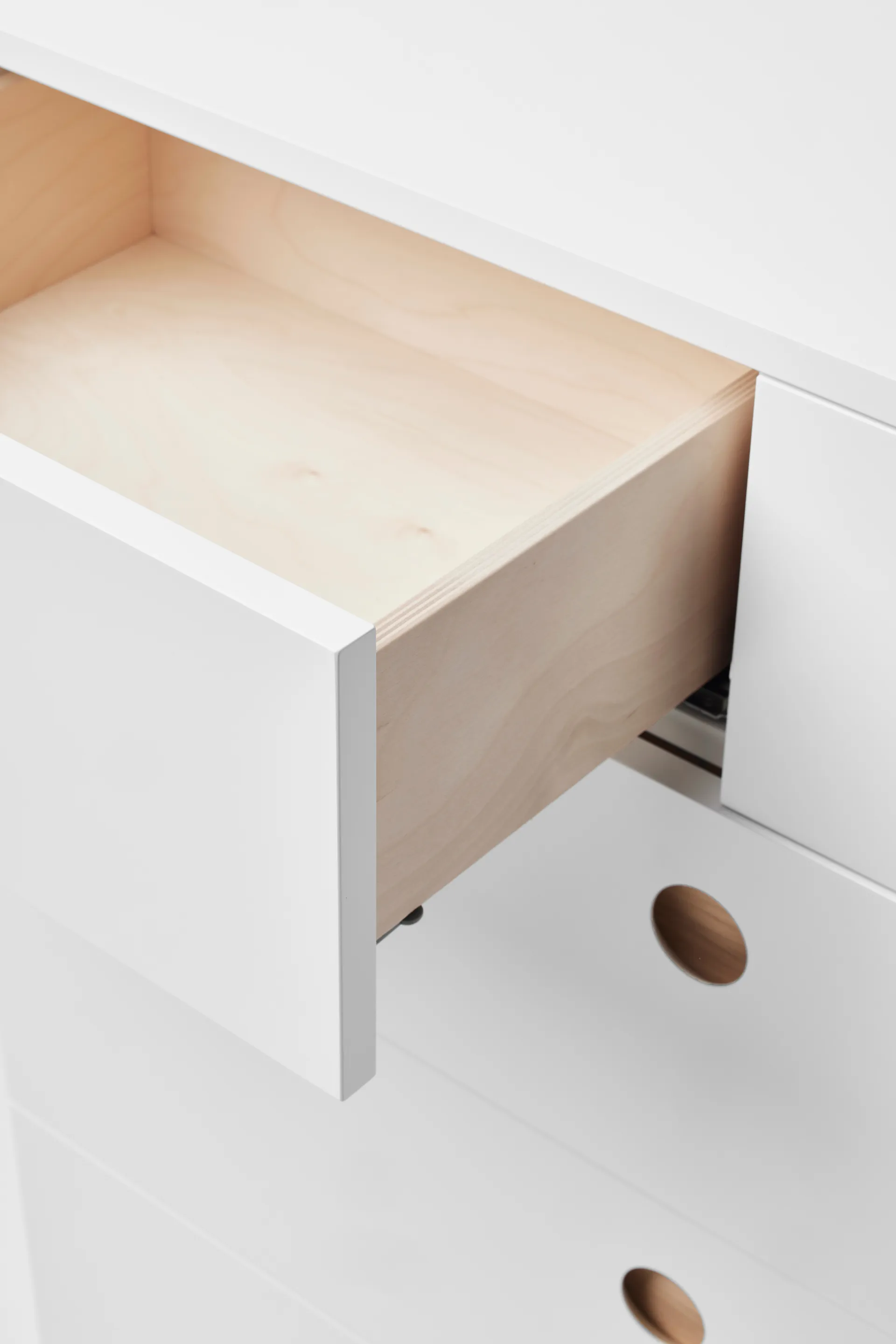 Keep high byrå, Vit-oljad ek, 95x98x40 cm A2