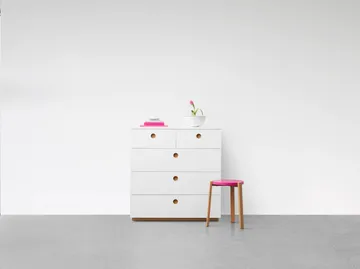 Keep high byrå - Vit-oljad ek, 95x98x40 cm - A2