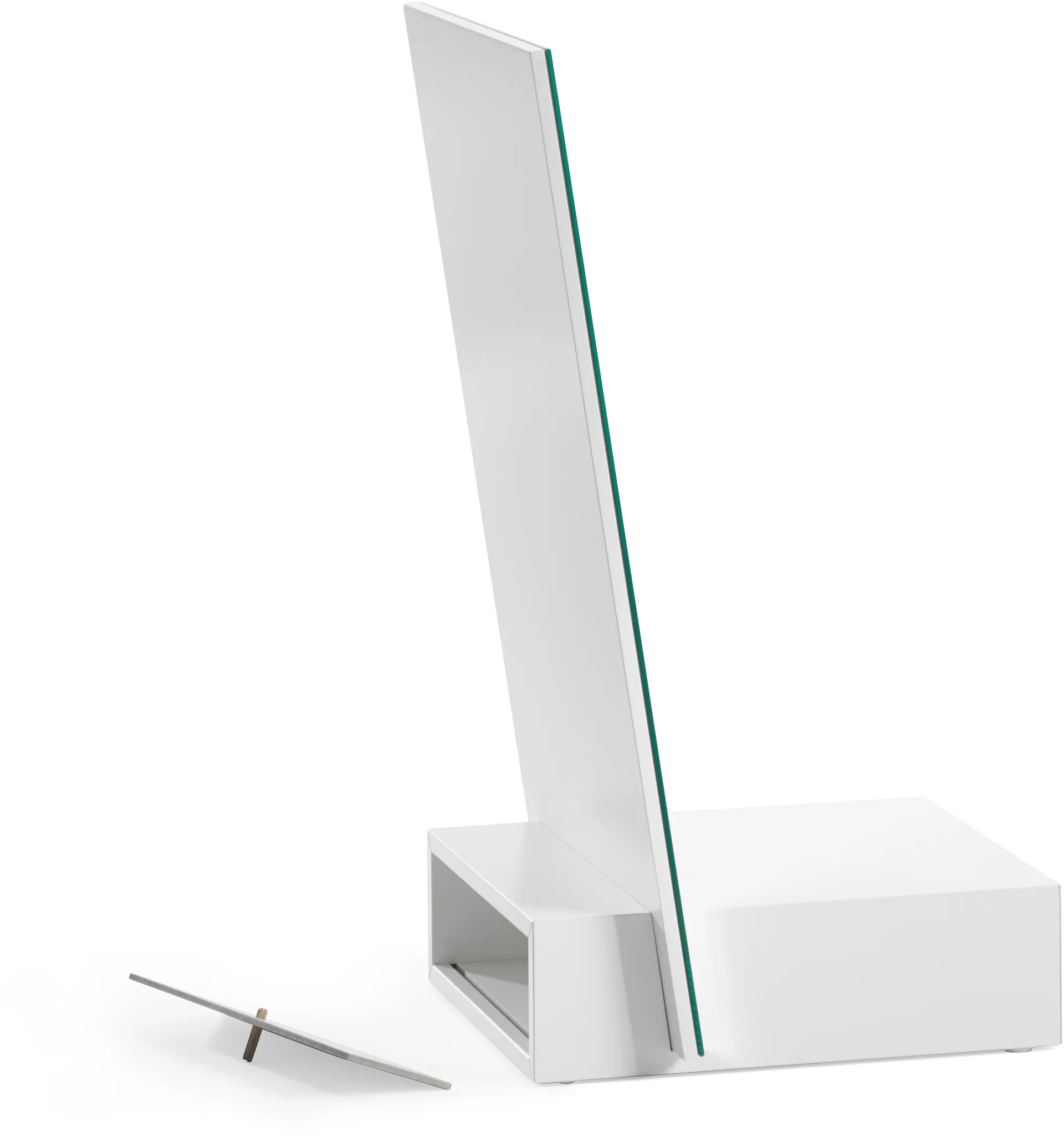 Me bordsspegel med förvaring, Vit, 34x57x30 cm A2