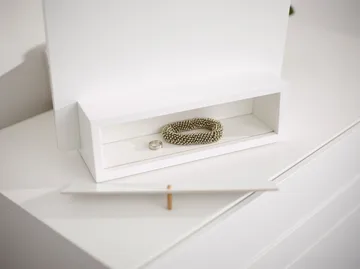 Me bordsspegel med förvaring - Vit, 34x57x30 cm - A2