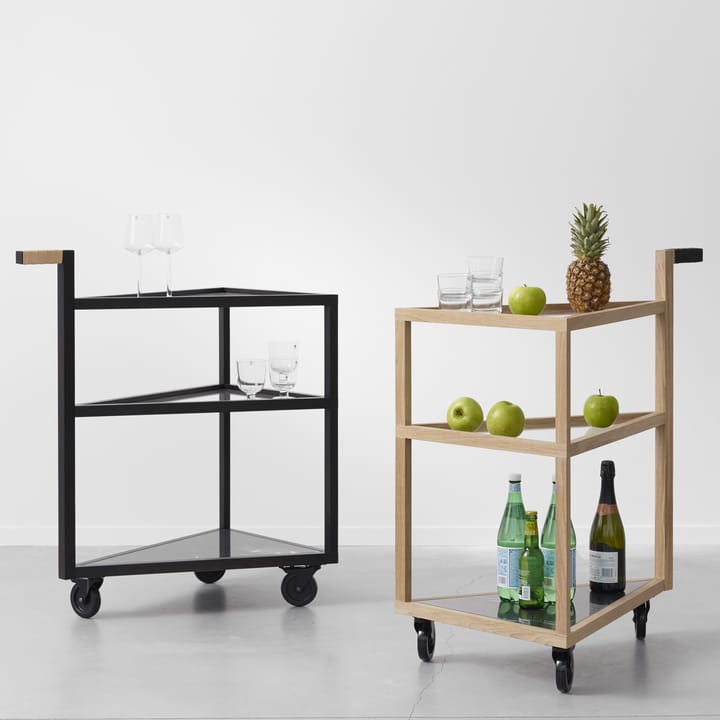 Move serveringsvagn, ek svartbets, big, marmor marquina, glas A2