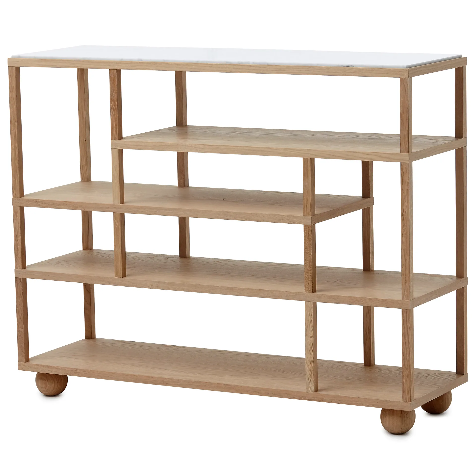 Show hylla med marmortopp, Ek A2