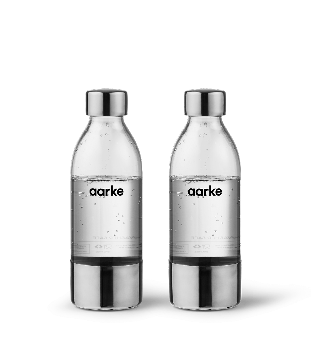 Aarke PET vattenflaska 65 cl 2-pack Klar-rostfritt stål