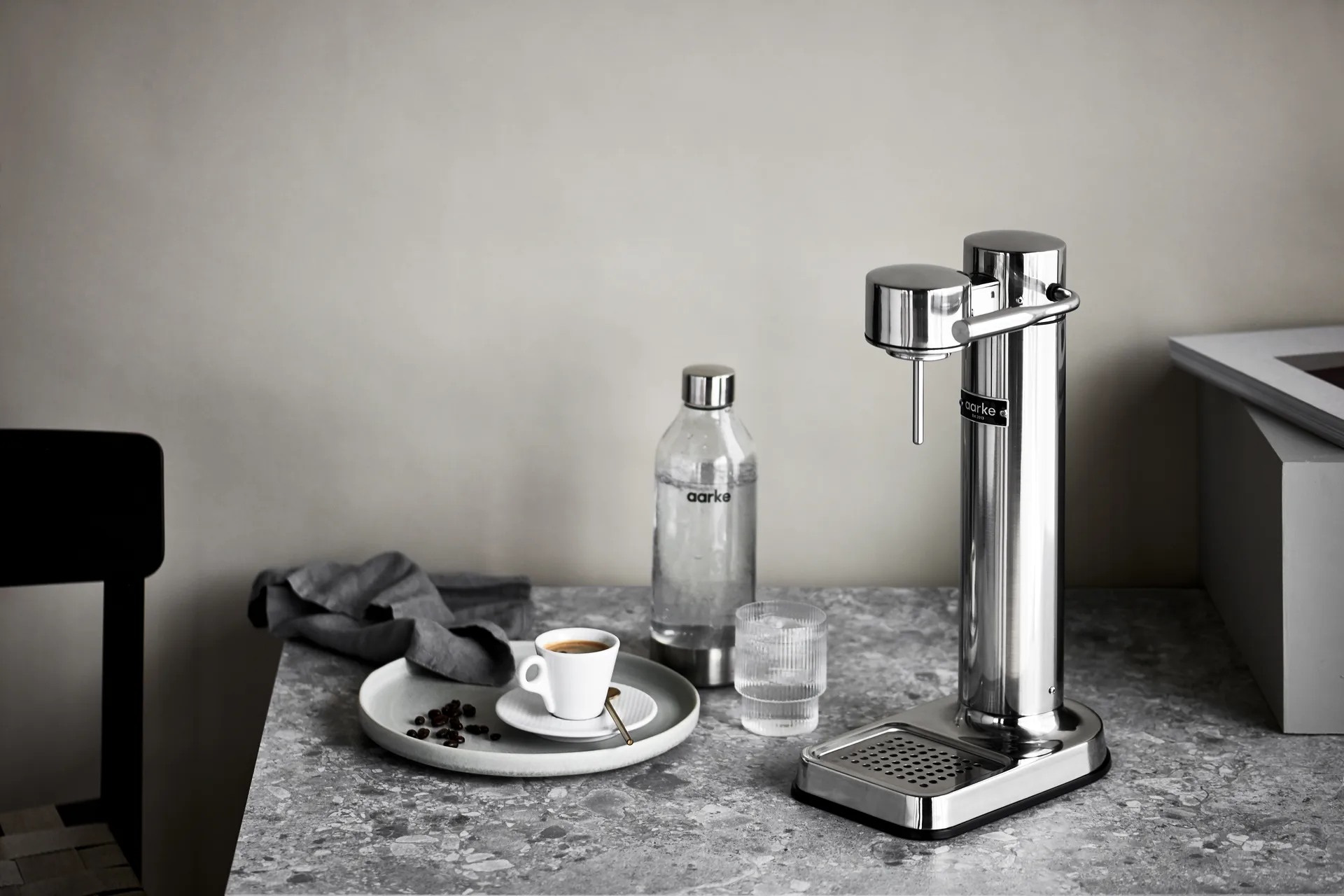 Carbonator 3 kolsyremaskin, Polerat stål Aarke