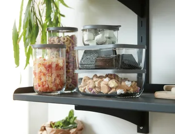 Café förvaringsburk med lock 1 liter - Klar - Aida