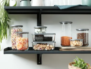 Café förvaringsburk med lock 1 liter - Klar - Aida