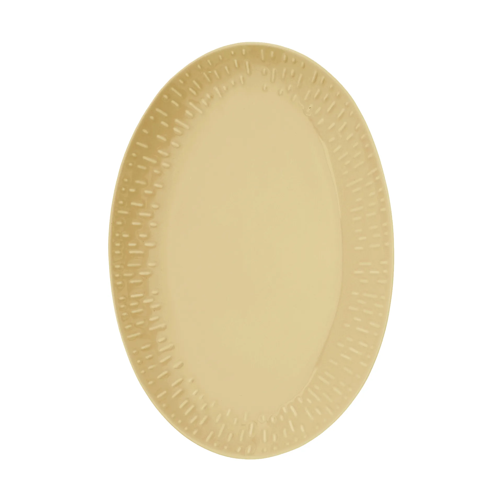 Confetti ovalt fat, Mustard, 25,5x36 cm Aida