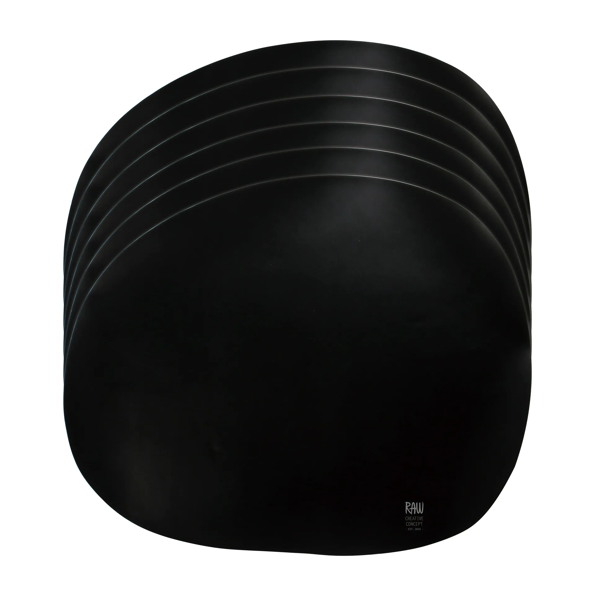 Raw bordstablett silikon 6-pack, Svart Aida