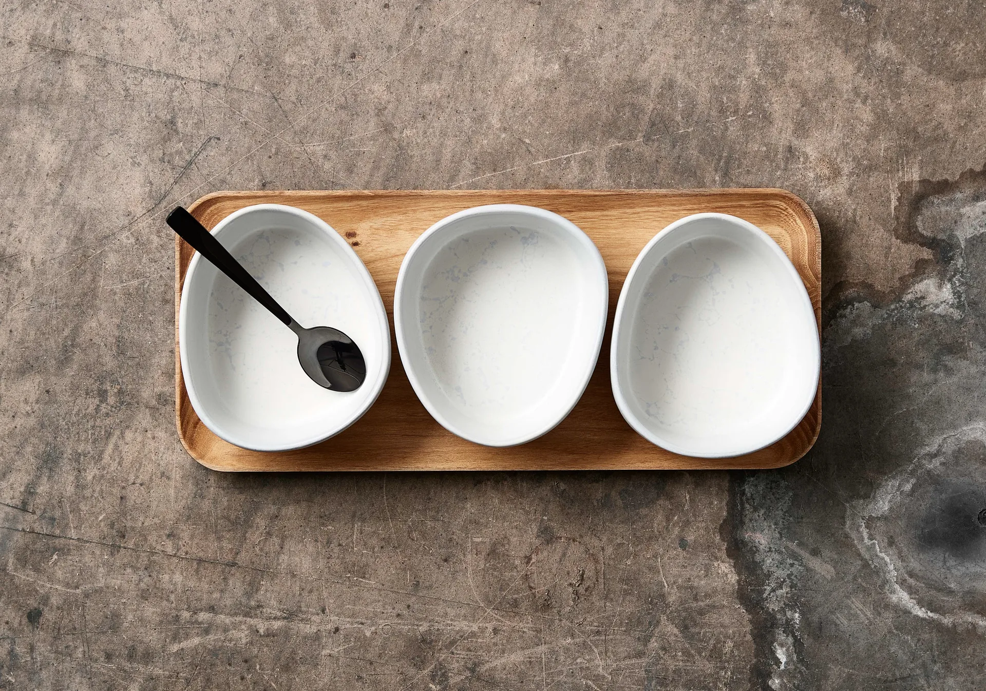 Raw dessertsked 4-pack, Svart Aida