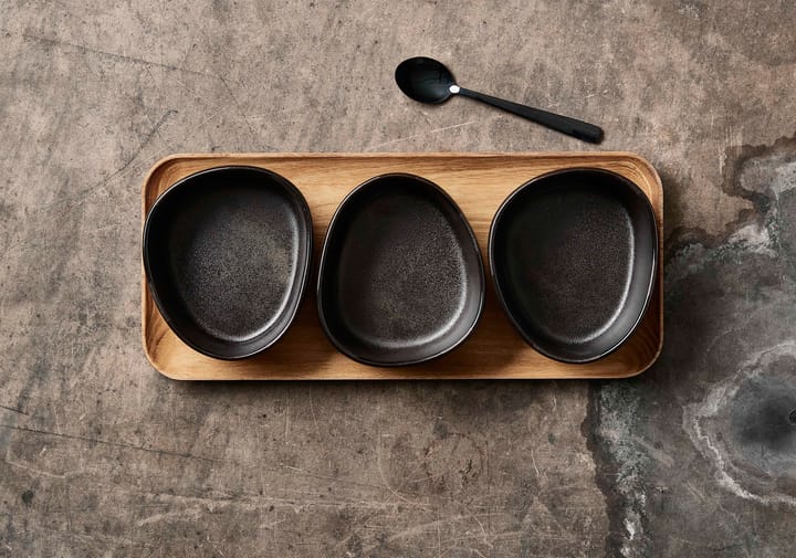 Raw dessertsked 4-pack, Svart Aida