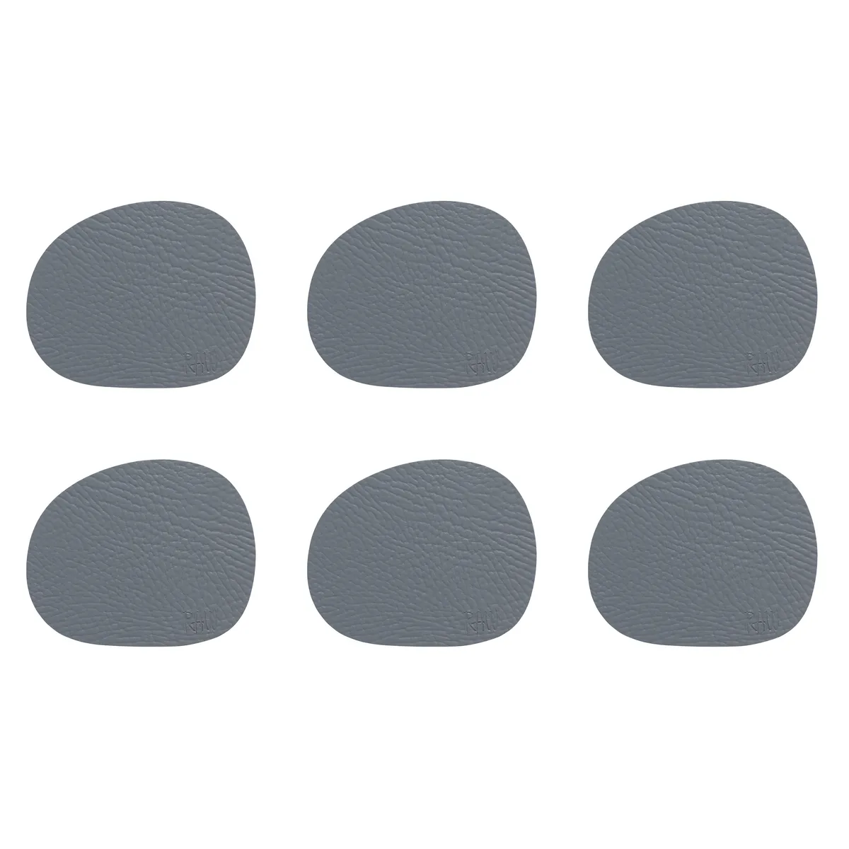 Aida Raw glasunderlägg läder 6-pack Grey buffalo (grå)