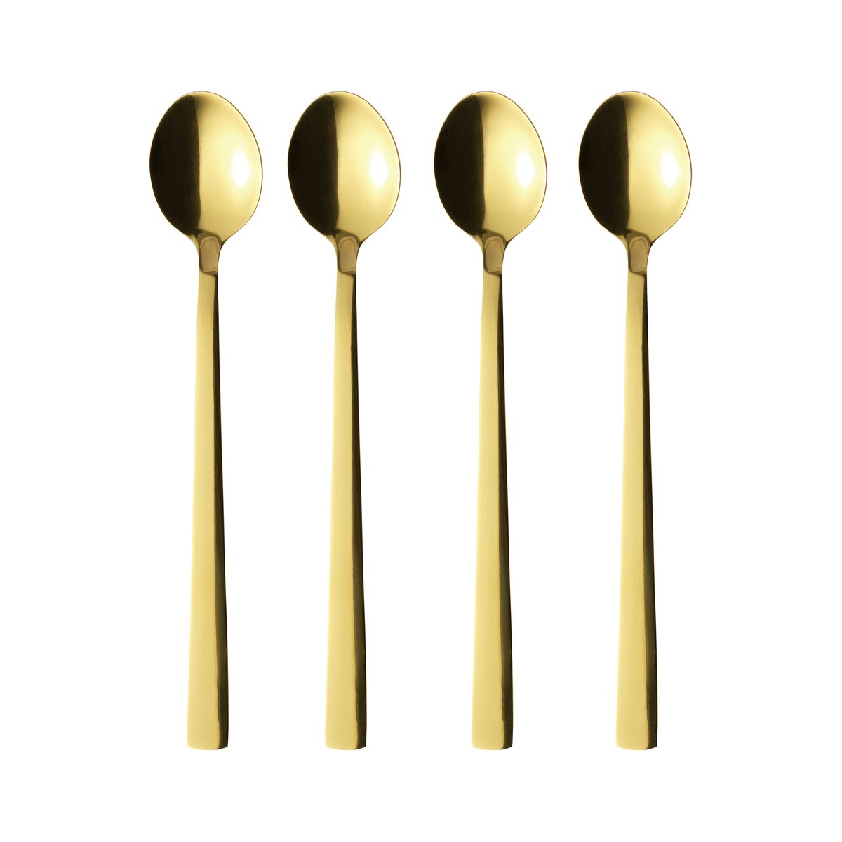 Aida Raw lattesked 4-pack Gold | Skandinavisk Design | Teskedar & Kaffeskedar | Guldfärgad