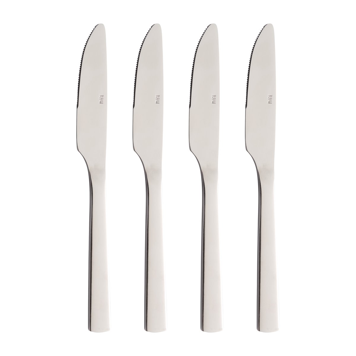 Aida Raw matkniv 4-pack Rostfritt stål | Skandinavisk Design | Matbestick | Silverfärgad