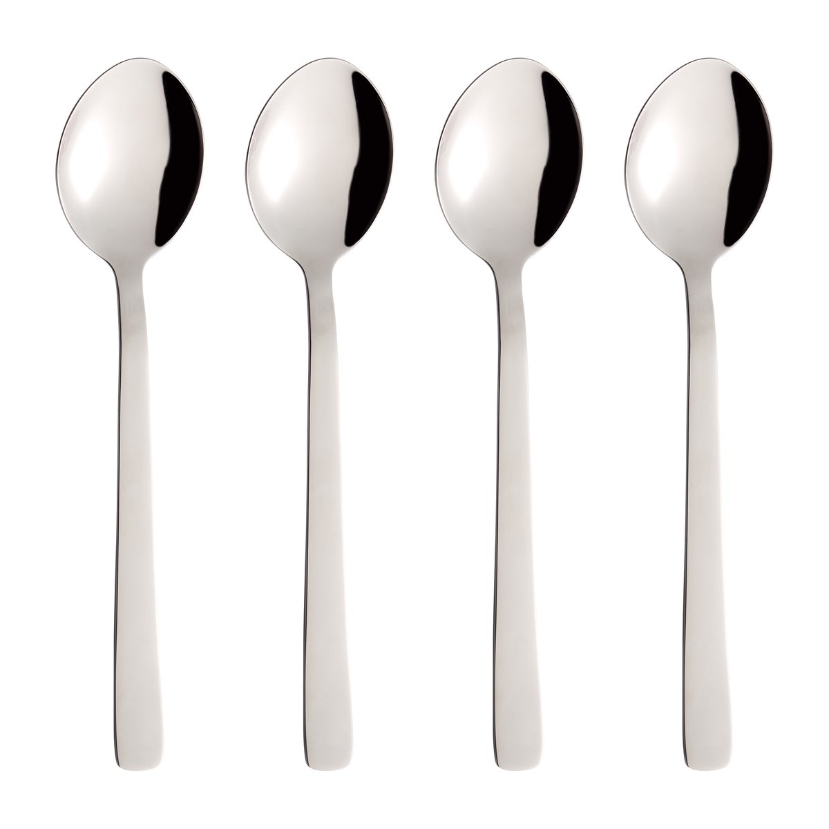 Aida Raw matsked 4-pack Rostfritt stål | Skandinavisk Design | Matbestick | Silverfärgad