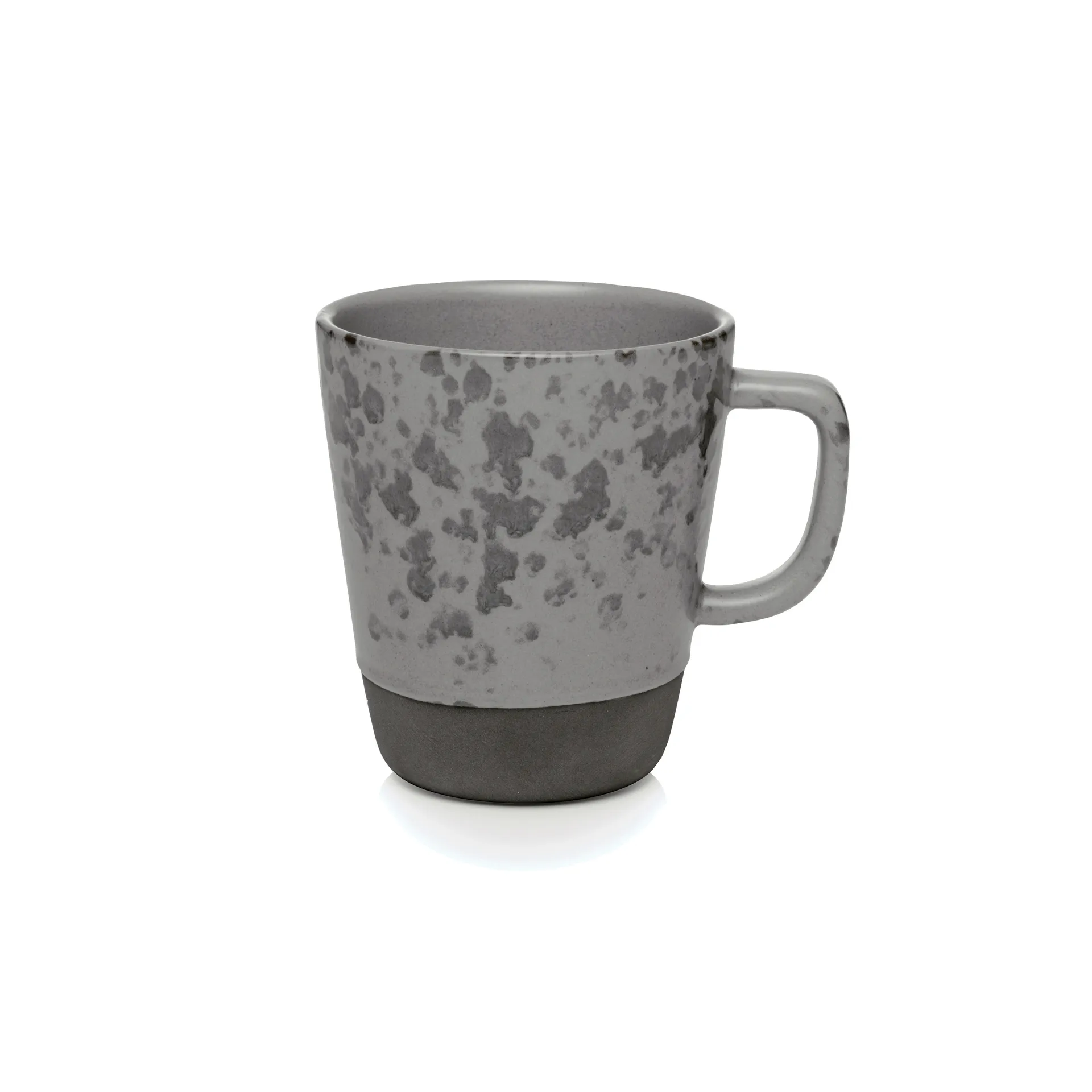 Raw mugg med handtag 30 cl, grå med prickar Aida