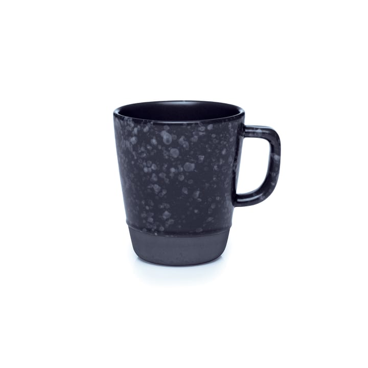 Raw mugg med handtag 30 cl, svart med prickar Aida