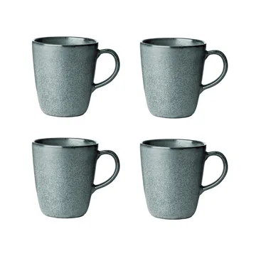 Raw mugg med handtag 35 cl 4-pack - Northern green - Aida