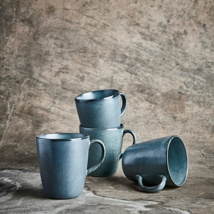 Raw mugg med handtag 35 cl 4-pack, Northern green Aida