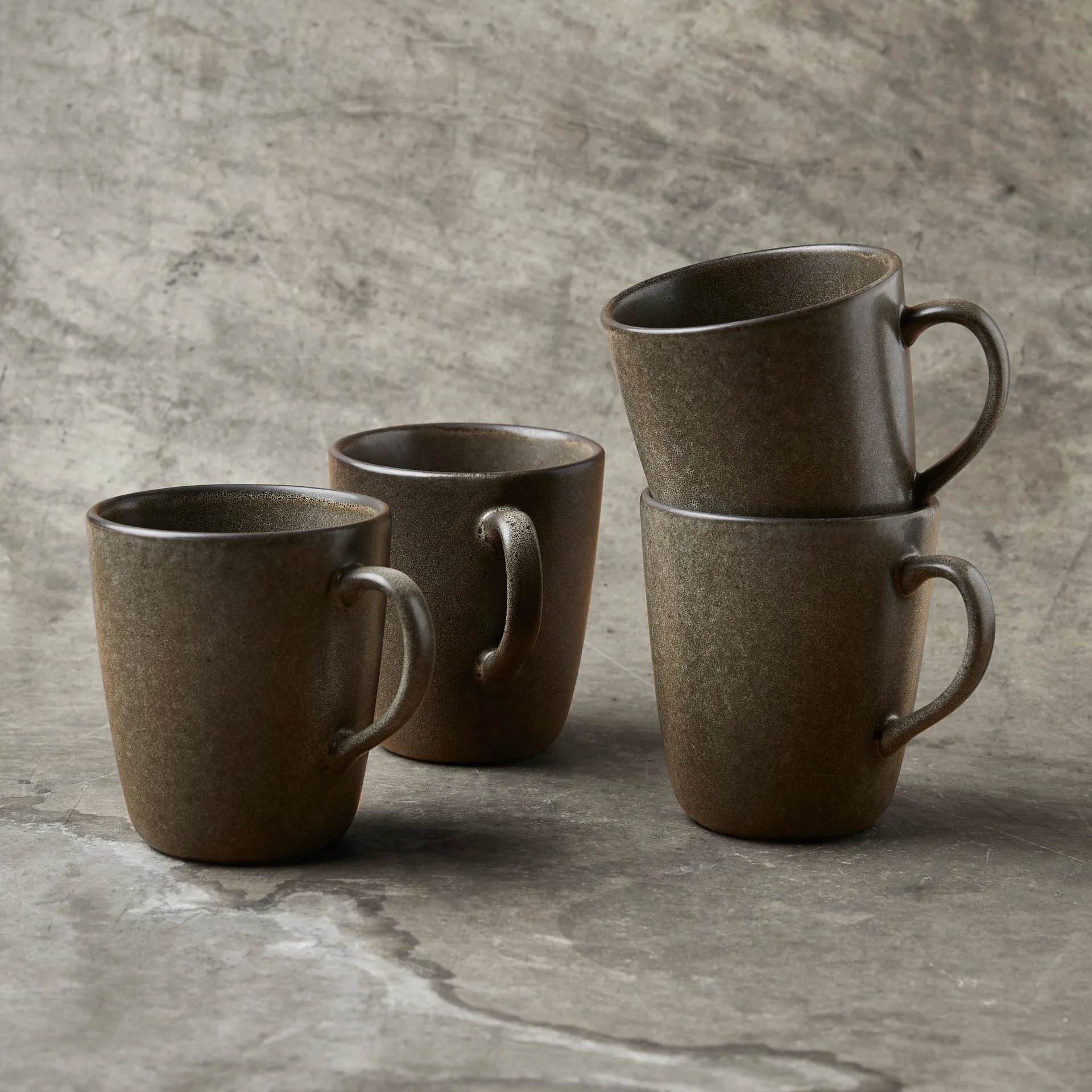 Raw mugg med handtag 35 cl, Forest brown Aida