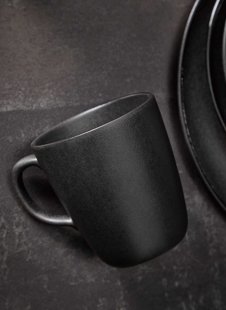 Raw mugg med handtag 35 cl - Titanium black - Aida