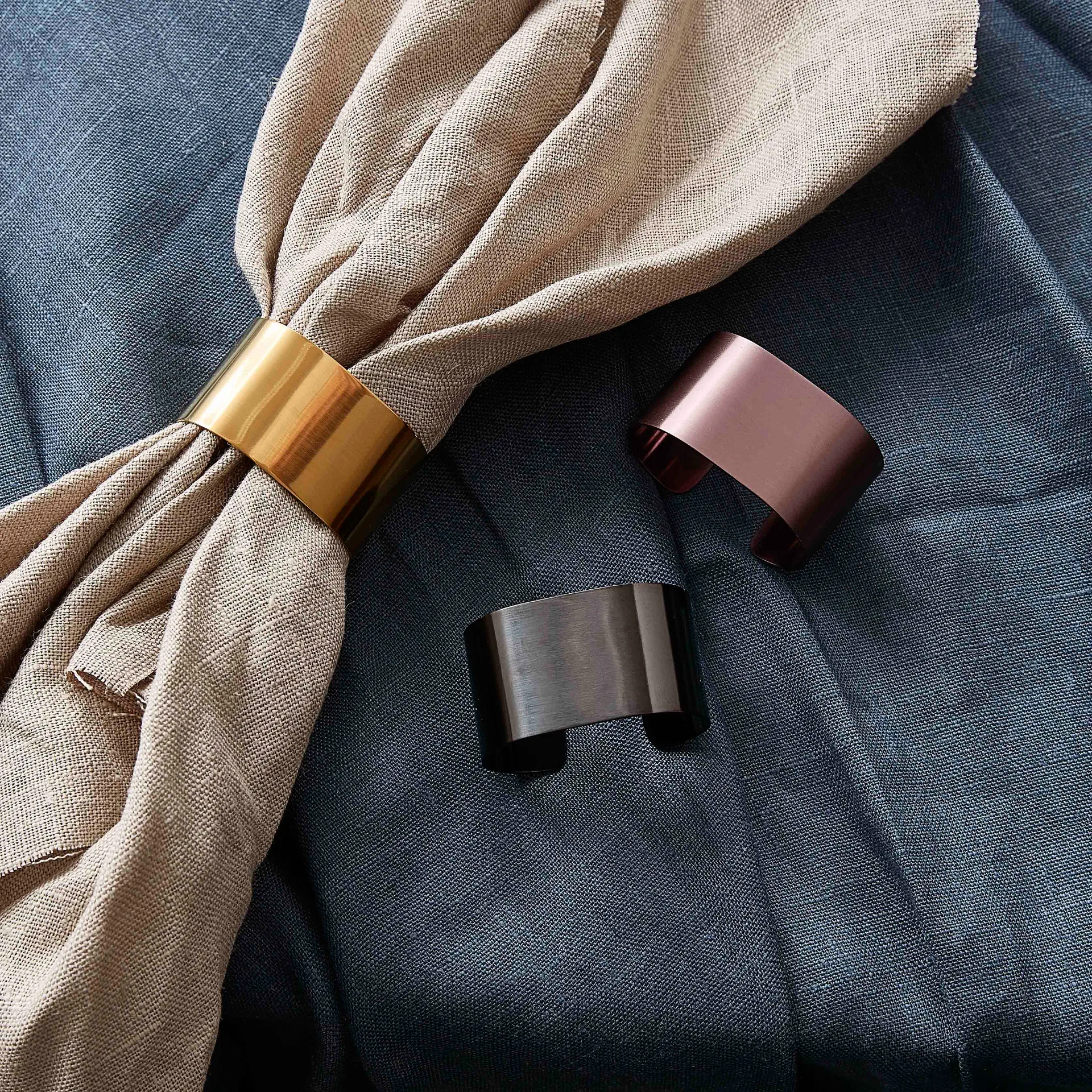 Raw servetthållare 4-pack, Gold Aida