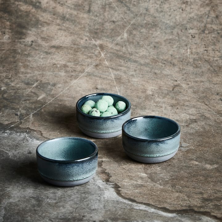 Raw skål mini Ø7,5 cm 3-pack, Northern green Aida