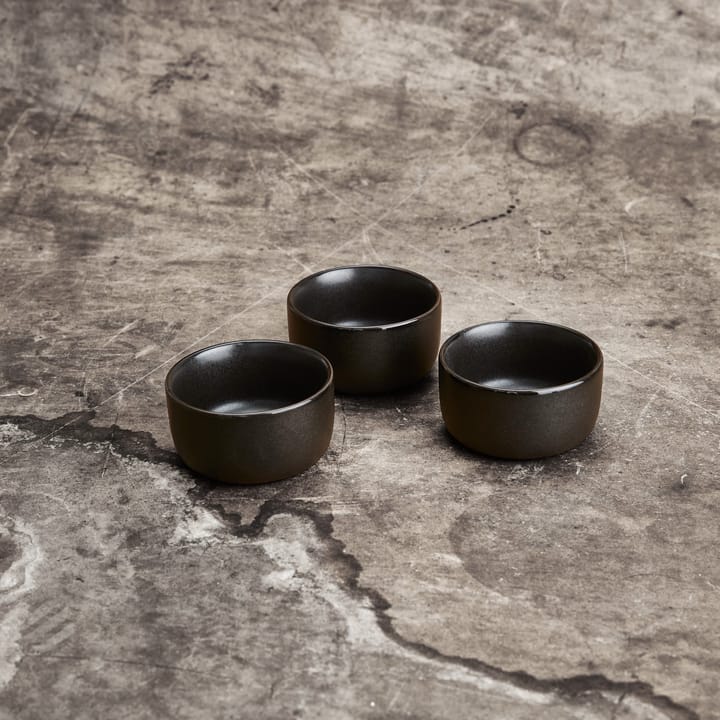 Raw skål mini Ø7,5 cm 3-pack, Titanium Black Aida