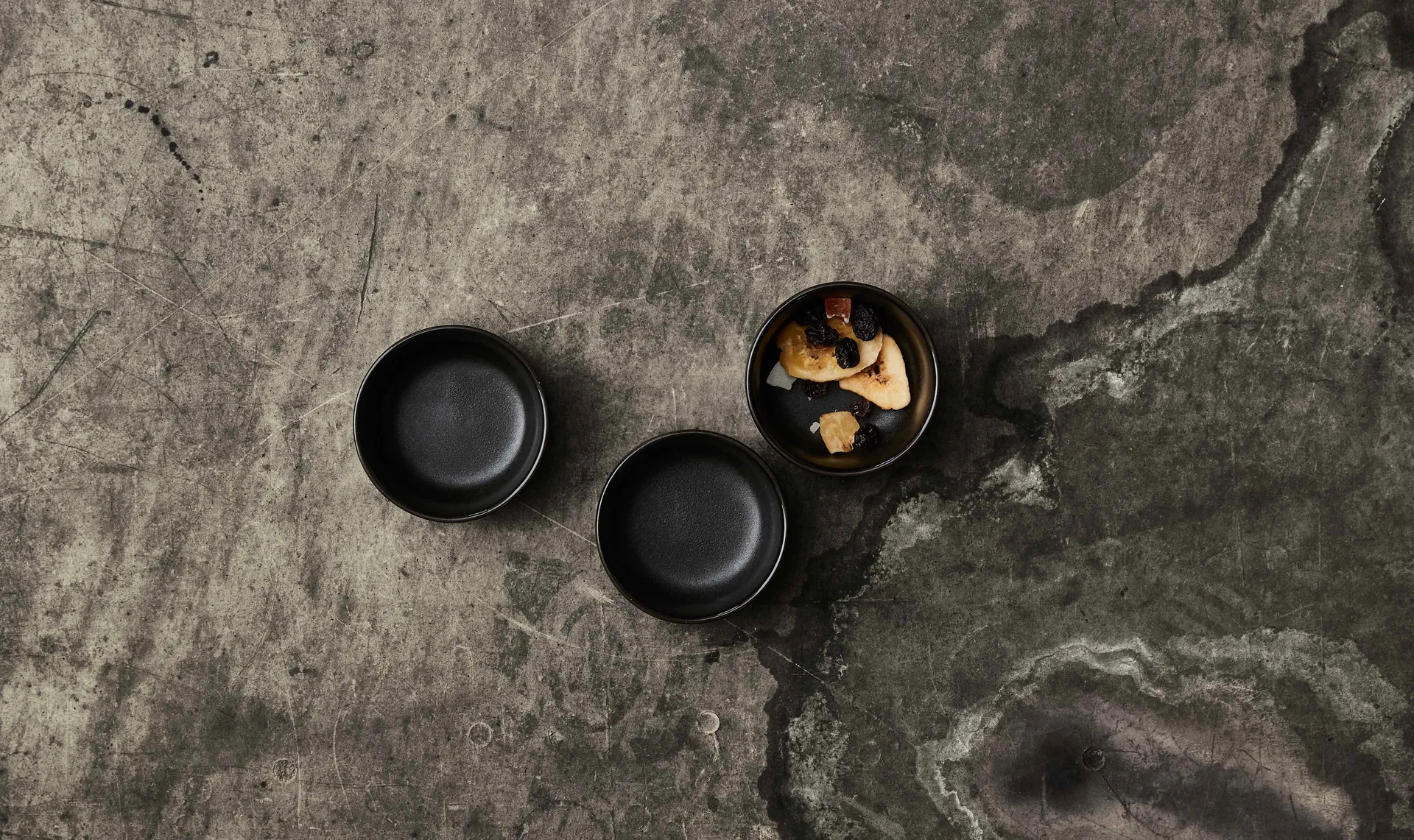 Raw skål mini Ø7,5 cm 3-pack, Titanium Black Aida