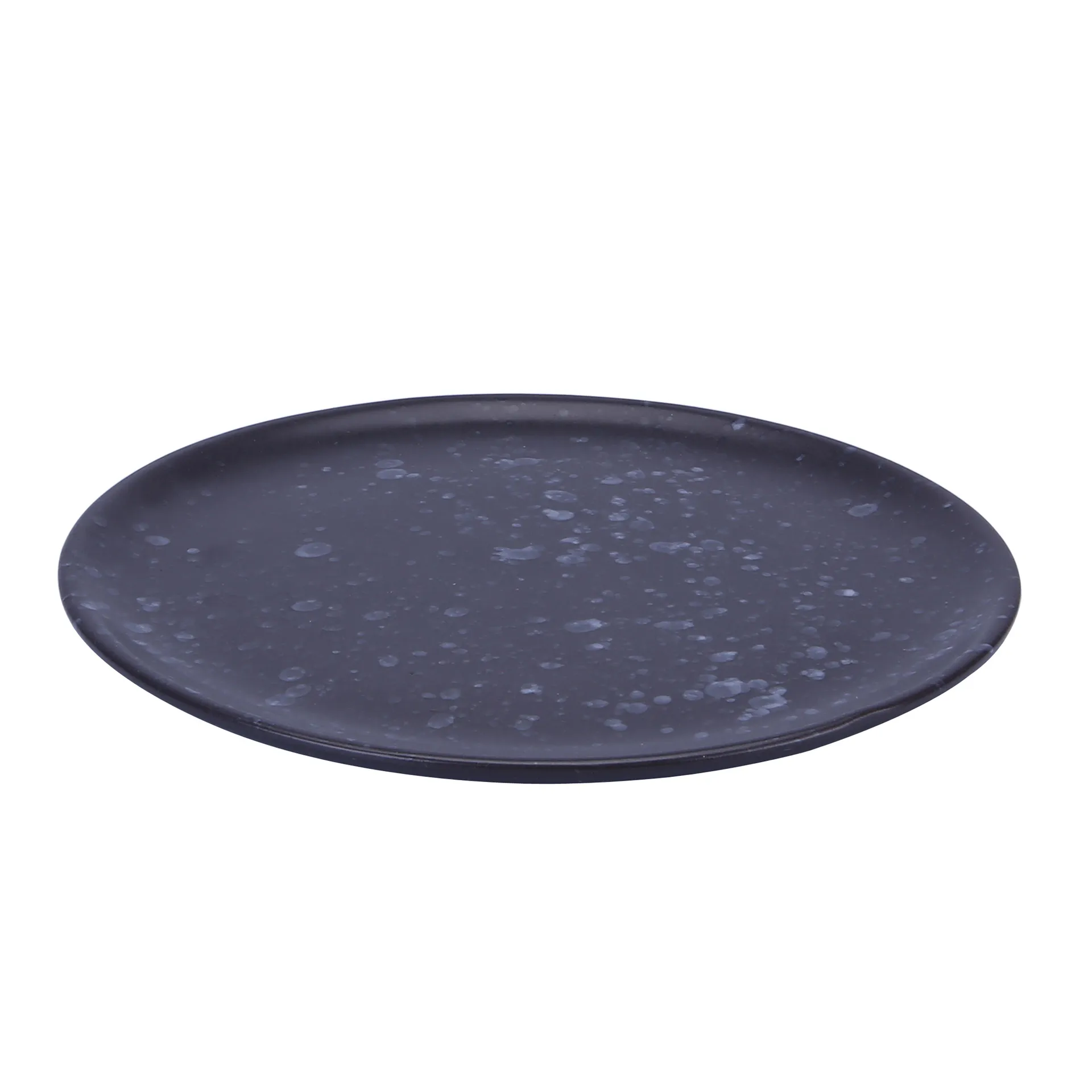 Raw tallrik Ø20 cm, svart med prickar Aida