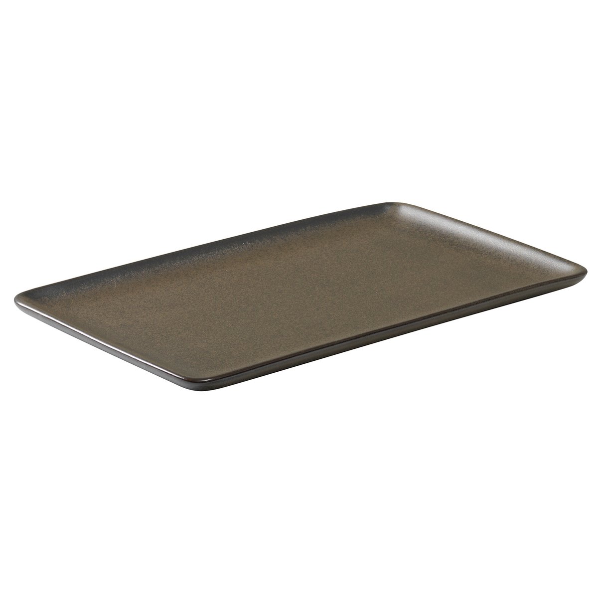 Aida Raw tallrik 23,5x15 cm Metallic brown | Skandinavisk Design | Mattallrikar | Brun