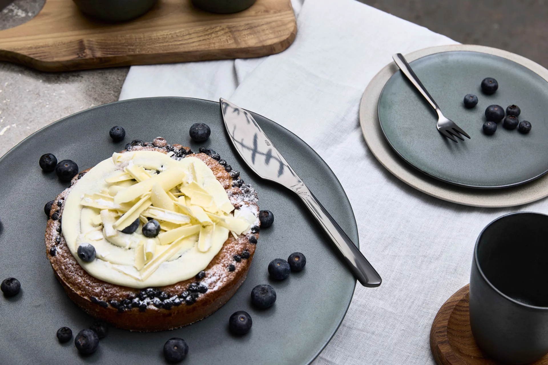 Raw tårtkniv, Svart blank Aida