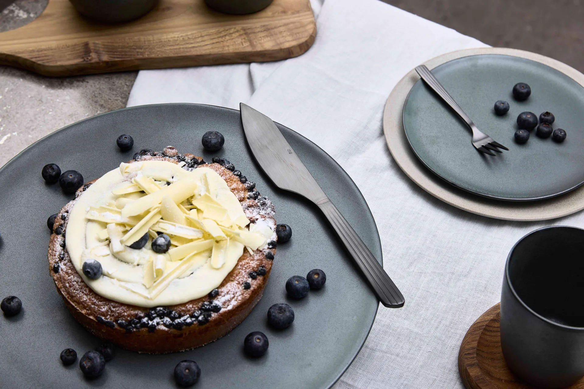 Raw tårtkniv, Svart matt Aida