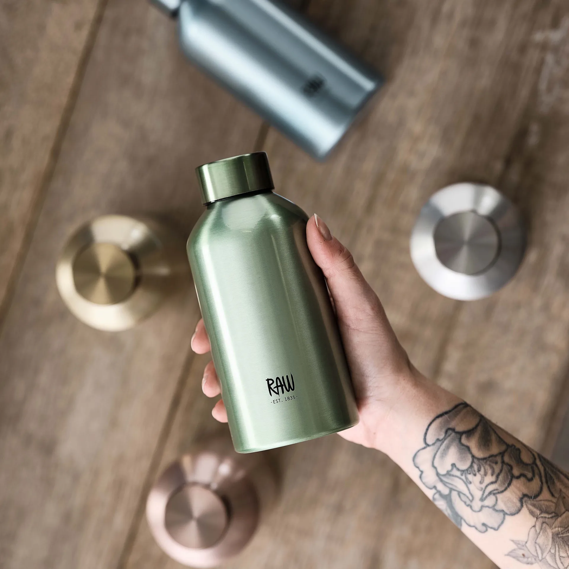 Raw To Go aluminiumflaska 0,5 L, Aluminum Aida