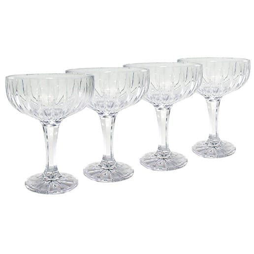 Relief champagneglas 4-pack, Klar Aida