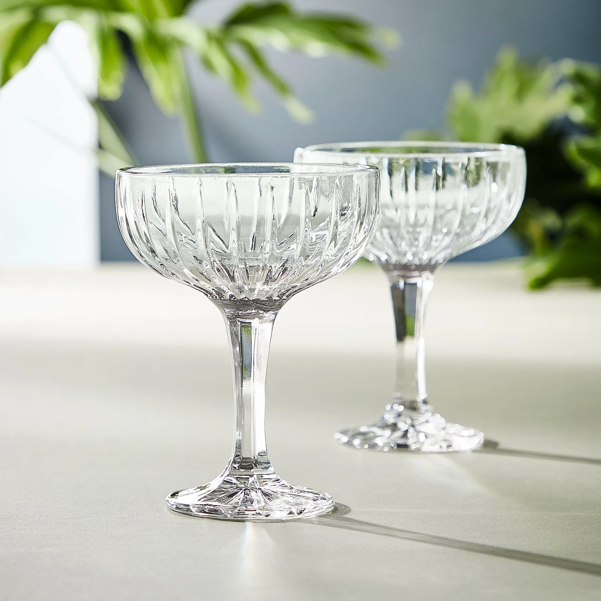 Relief champagneglas 4-pack, Klar Aida