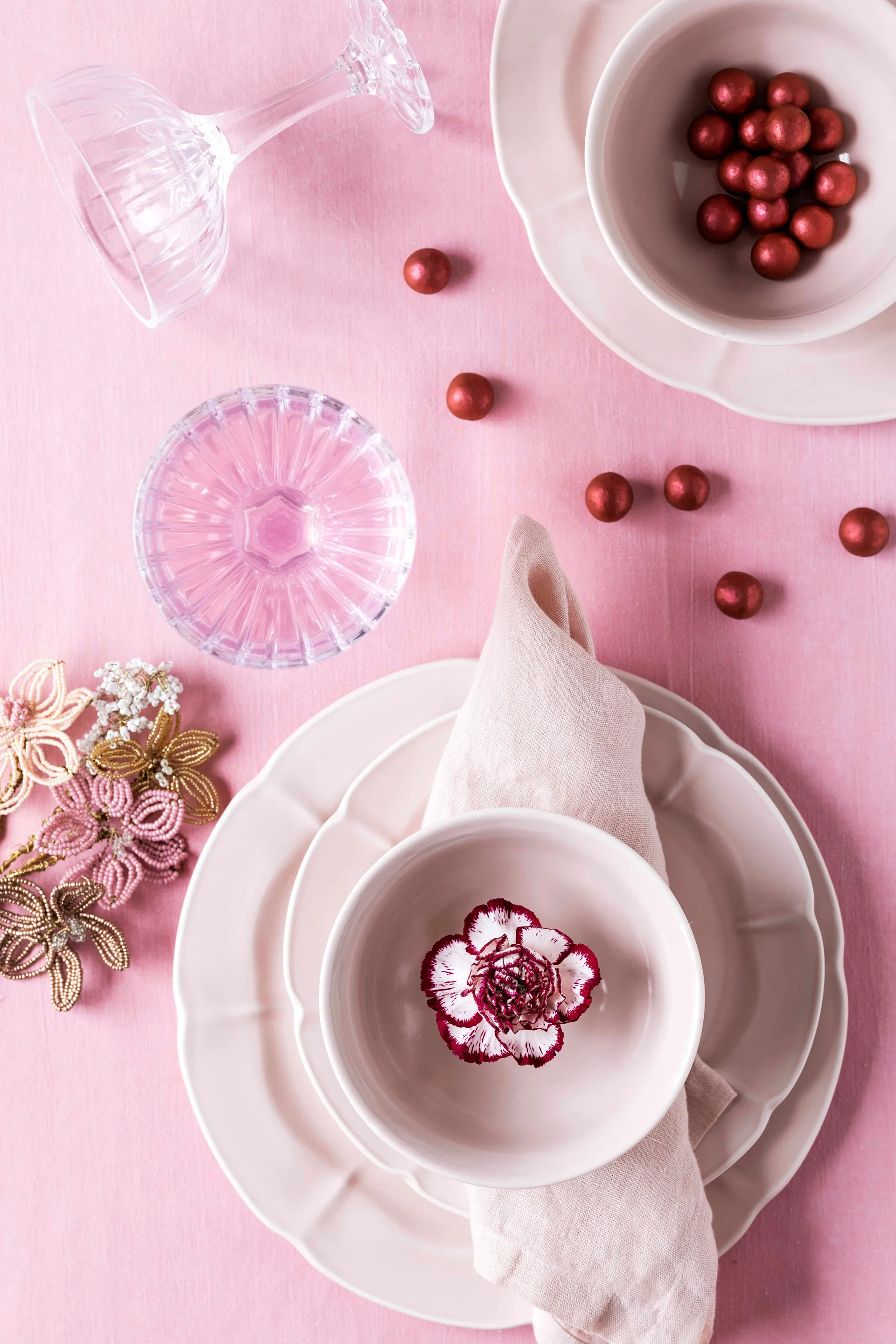 Søholm Solvej tallrik 26,5 cm, Soft pink Aida