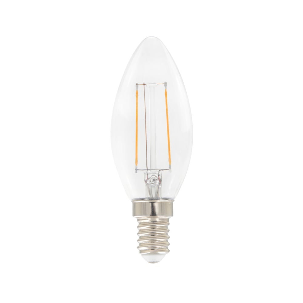 Airam Filament LED- kronljus C35 ljuskälla klar, dimbar e14, 3w