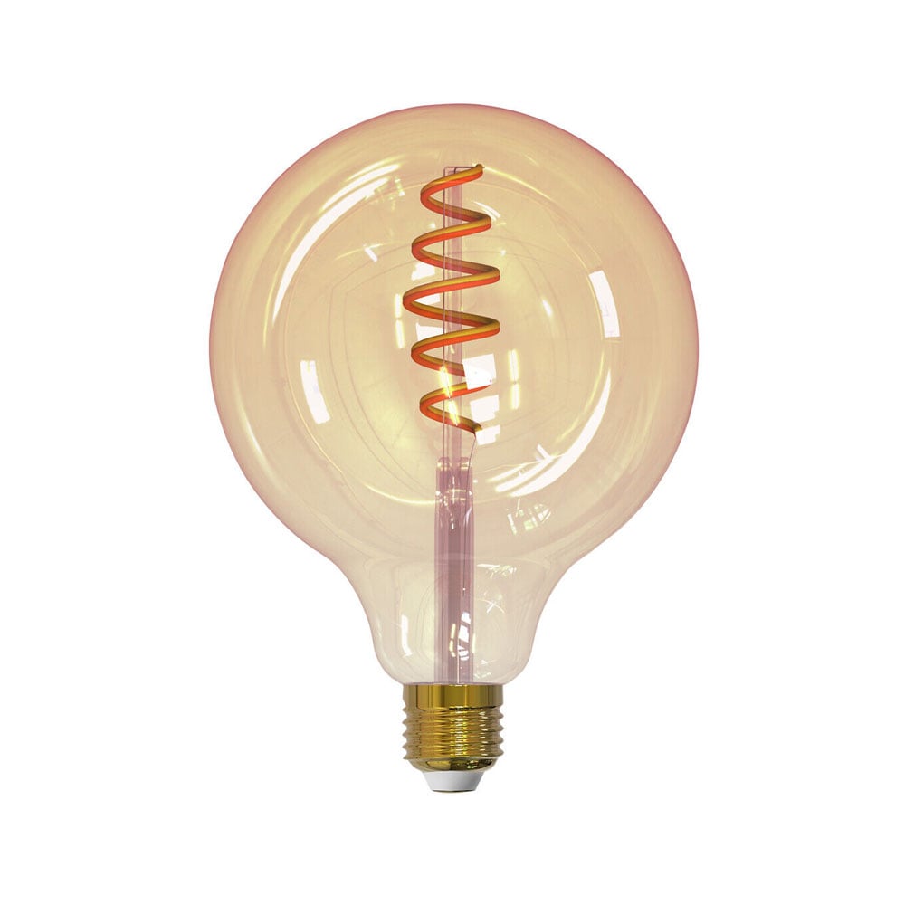 Airam Smarta Hem Filament LED-glob ljuskälla amber, 125mm, spiral e27, 6w