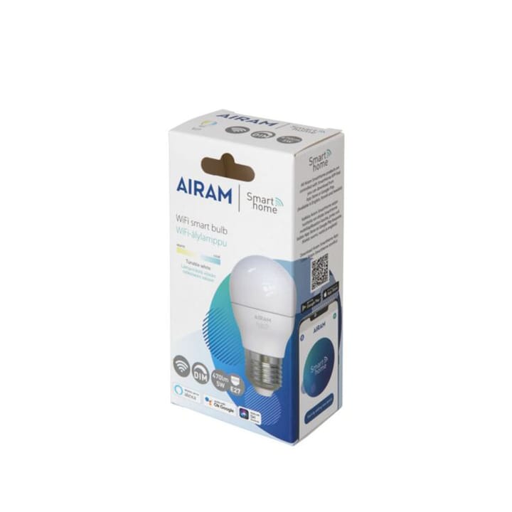 Airam Smarta Hem LED-klot ljuskälla - vit e27, 5w - Airam